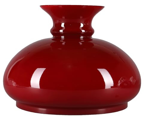 Lampenglas Ersatzglas Petroleumglas Lampenschirm Glasschirm Petroleumlampe Ø 200mm Höhe180mm Rot
