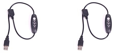 liovitor 2 x USB 5 V-12 V Temperaturregler Heizung Thermostat 3 Geschwindigkeiten einstellbar 24 W