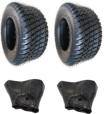 Lot de 2 chambres à air + 2 pneus 20 x 8.00-8 Wave 20 x 8.00-8 20 x 8-8 pour tondeuse autoportée tracteur tondeuse à gazon 20 x 8-8