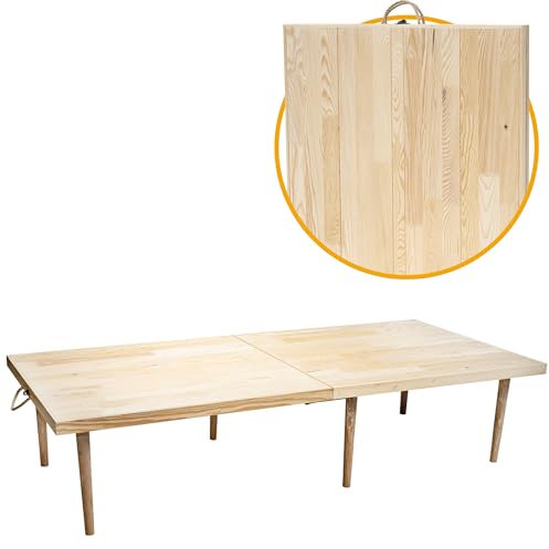 Industrial Living - Bohemian Picknicktisch - Klapptisch - Campingtisch - 70X150X35CM - 6 Personen - Kiefernholz (Naturel)