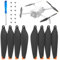 DERAY | Propeller für DJI Mini 4 Pro Drohne, TPU Gummi Spitze, Fly More Combo, leise ersatzpropeller 8 Stück / 4 Paar