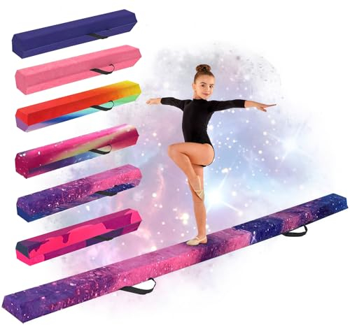Original Cup Schwebebalken Aerobik® | Zusammenklappbarer Gymnastikbalken Galaxy für Kinder und Erwachsene | Transportabel mit Tragetasche | Starr, leicht, rutschfest | 3 Lagen Soft-Touch-Beschichtung