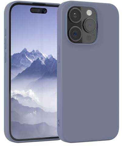 EAZY CASE - Silikonhülle für iPhone 15 Pro Hülle Silikon Case Blau weich stoßfeste Handyhülle Schutzhülle mit Kameraschutz Dünn Premium Schutz Cover TPU Phone Bumper in Eisblau Matt