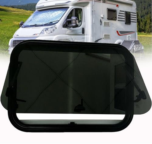 WDDEYYDS Finestra per Camper Finestra Laterale per Camper Finestra Scorrevole con Tenda Parasole e zanzariera Finestra oscurata per roulotte,500-300