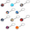 HOBBIESAY 10 Style Planète Thème Alliage Porte Clés Univers Lumineux Porte Clés Céleste Porte Clés Double Face Boule de Verre Porte Clés Galaxy Clé Charms Passionnés de L'Espace Cadeaux