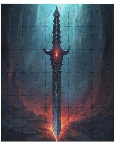 Puzzle Für Erwachsene 120 Teile Holzpuzzle | Sword Puzzle Puzzle | Animal Hochauflösendes | Gelegenheitsspiel Art-Deco-Landschaft Größe: 120 PCS