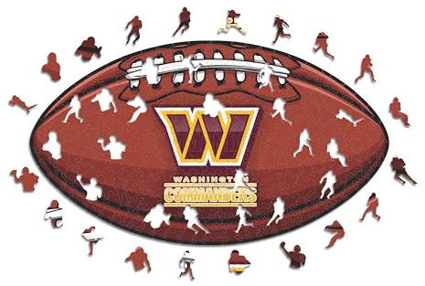 Iconic Puzzles, Washington Commanders Crest, 100% ökologisch nachhaltiges Holzpuzzle mit offizieller Lizenz, Größe M, 270 Teile