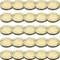 25 x WELLGRO Einmachdeckel To 53 - gold, Metall, Ersatzdeckel für Einmachglas - verschiedene Mengen wählbar