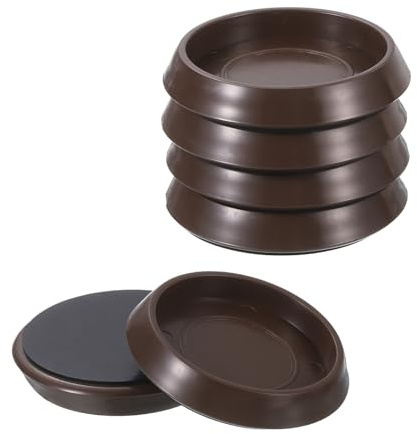 QUARKZMAN Lot de 10 Patins de Déplacement pour Meubles, 1-3/4, Pieds de Chaise Ronds, Protecteurs de Sol avec Coussinet en Caoutchouc pour Tapis, Planchers de Bois Franc, Meubles Lourds