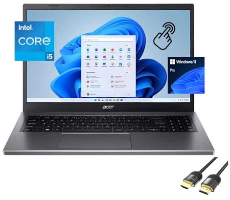 acer Ordinateur portable Aspire 5 pour étudiants et entreprises, écran tactile FHD de 15,6 po, 13e génération 8 cœurs i5-13420H, 8 Go de RAM, SSD NVMe de 2 To, WiFi 6, webcam, clavier, HDMI, USB-C,