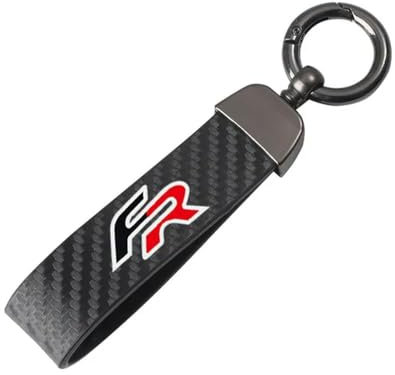 SANSHAOS Schlüsselanhänger Auto für Seat FR Leon mk3 mk2 5f Autoschlüssel Aufhängung Verzierung Schmuck Business Geschenk für Männer Autoschlüsselbund,Black