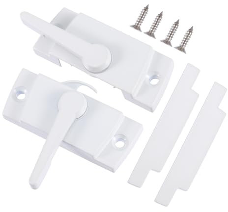 Yardenfun 2juegos Cerraduras Antirrobo De Ventana Deslizante De Cerraduras Seguridad Para Puertas y Ventanas Instalación Fácil y Vinilo Accesorios De Bloqueo Resistente