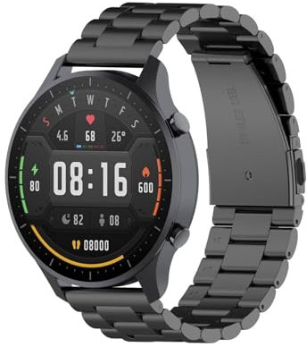 Bracciali compatibili con Xiaomi Mi Watch/Mi Watch Color/Color 2 Cinturino in acciaio inox Cinturino di ricambio in metallo Cinturino Business Band per Xiaomi Mi Watch Color 2 Smartwatch
