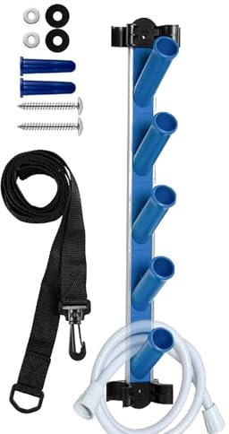 Organisateur d'outils de piscine, porte-outils de piscine,Cintre pour poteau d'écumoire de piscine | Rangement des fournitures de piscine pour poteau télescopique, filet d'écumoire et autres accessoir