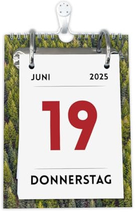 KALVOS Österreichischer Kalender 2025, Tischkalender, Wandkalender, Abreisskalender, 365 tage, Tagesabreißkalender, Kalendarium, Minimalistisch Tages Kalender mit großen Zahlen (Einfach)