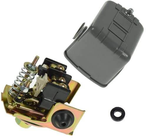 Druckschalter SK-6C 230V 1-phasig Druckwächter für Hauswasserwerke Pumpen Automatische Pumpensteuerung 1/4 IG Ein- und Abschaltdruck einstellbar 1,2-5 bar