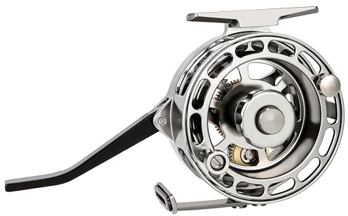 Bigchub Halbautomatische Fliegenfischrolle, schnelles Auffangen der Schnur, verstellbarer Zug, schnelle Spulenentfernung, für Süßwassersee, Bachläufe, Teichangeln, CNC-gefrästes Aluminium