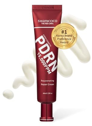 SWANICOCO Pdrn Verjüngende Reparaturcreme, 999 % reiner Lachs (Natrium-DN), Bakuchiol, Exosoma, Cica, Niacinamid, Anti-Aging, Anti-Falten-Pflege, intensive Elastizität des Fußes