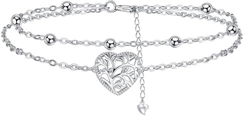 Yinsen Bracelet Arbre de Vie Femme en Argent Sterling 925 Réglable des Bracelets de Chaîne pour Noël Anniversaire Fête des Mères Bijoux Cadeau