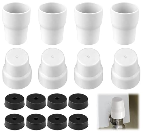 8 Pack Radiator Valve Cap, White Plastic Radiator Cap Push-Fit Universal Replacement Cover, Radiator Caps, Easy Install for Home Heating System and Vehicle