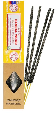 Satya - Natürliche Räucherstäbchen Smudge Mit Sandelholz - 10 Räucherstäbchen - Lange Brenndauer - 25 g