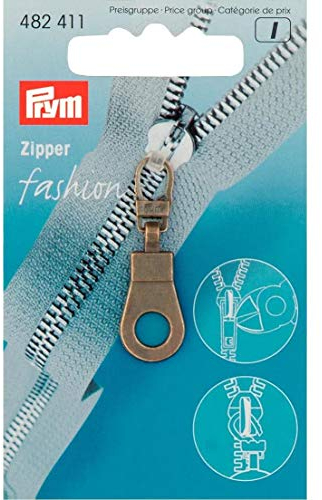 Fashion-Zipper Öse altmessing, Old Brass
