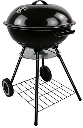BBQ Collection Barbecue Charbon de Bois - Barbecue Charbon avec Couvercle - Barbecue Rond Ø 44 cm - Grille à Roulettes - Barbecue Portable