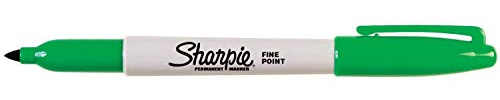 Sharpie Fine Permanent Marker Pens Pack of 3, Green (p52241)