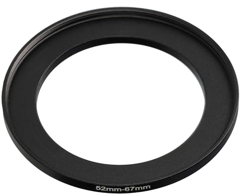vhbw Step-Up-Ring Adapter von 52 mm auf 67 mm für Kamera Objektiv - Filteradapter, Metall, Schwarz