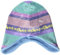 HAD Kinder Printed Fleece Flap Beanie Vollbock Plus Lightblue Fleece Mütze, Türkis/Lila/Rosa, One Size