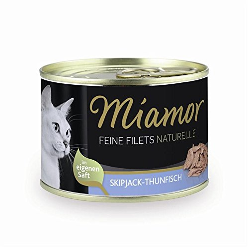 12 x Miamor Feine Filets Naturelle Skipjack-Thunfisch 156g Dose