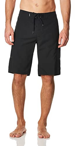 Quiksilver Herren-Badehose, Standard-Manic, 55,9 cm Länge, Cargo-Tasche, Boardshort, Schwarz, 35