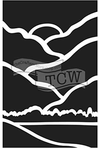 The Crafters Workshop Landscape Stencil, Transparent, 6 x 9-Inch (25.5 x 15.7 x 0.1 cm)