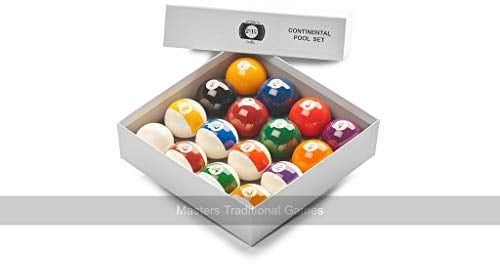 Aramith Screen Printed Pool Balls - 1 and 1/2 inch - Spots and Stripes