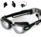 Hersvin Schwimmbrille (M/0 bis M/-8,0) UV400 Anti-UV Anti Nebel Schutzbrille für Erwachsene Männer Frauen Kinder (Schwarz, M/-3,5)