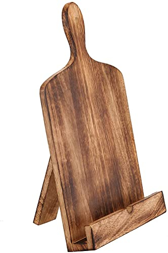 Eximious India Soporte de madera libro de cocina Tabla de cortar plegable
