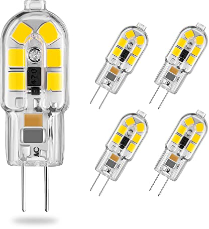 ELINKUME G4 LED-Leuchtmittel, 2 W LED entspricht 20 W Halogenlampe, Hotte AC/DC 12 V (Kaltweiß)