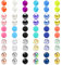 Briana Williams 60stk Piercing Ersatzkugeln Set 14G 5mm Acryl Flexible Bioflex Chirurgenstahl Gewinde Schraubkugel für Bauchnabelpiercing Industrial Piercing Barbell
