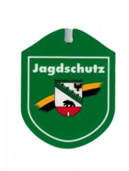 Kunstoff Einsatzschild Autoschild für Windschutzscheibe - Jagdschutz - 308194 - incl. Wappen Farbe Region Sachsen-Anhalt