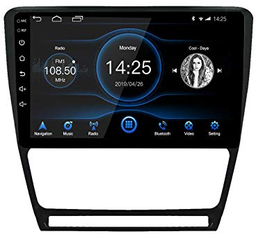EZoneTronics Android Autoradio für Skoda Octavia 2009-2013 mit Carplay Android Auto10-Zoll-Touchscreen GPS-Navigation Bluetooth WLAN-Spiegelverbindung USBSWC AM FM RDS Radio SWC DSP-Player