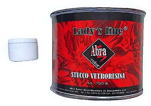 Mastic en verre à fente avec fentes en verre + catalyseur fibre de verre pour réparation de carrosserie, voiture, moto, professionnel, 750 ml