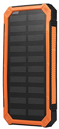 Solar Power Bank DIY Kit, 20000mAh Portable Solar Charger Assembling Kit for Cell Phone Tablets Camping, Dual USB External Backup Battery Charger with LED Flashlight for Emergency(Orange)