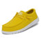 Hey Dude Herren Wally Slub Canvas Moc Toe Shoes, Empire Yellow, 41 EU