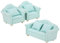 CHICIRIS 3-teiliges Puppenhaus-Couch, 1:12 Mini-Puppenhaus-Möbel, handgefertigt, Sofakissen-Set, Puppenhaus-Möbelzubehör Matcha-Farbe