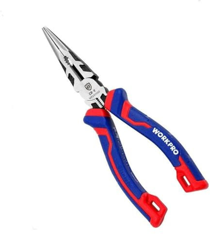 WORKPRO Pince plate à pointe longue 160 mm 22,5 x 9 x 9 mm