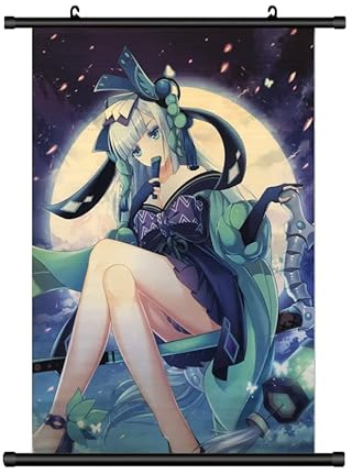 60x90CM Onmyouji Kakemono Rollbild | Anime Manga Stoffposter Wallscroll | Wanddeko Geschenk | Motiv: Ao-Andō