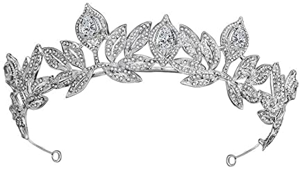 RHAIYAN Wunderschöne Kristallkrone Tiara De Noiva Meghan Markle Hochzeit Haarschmuck Frauen Haarschmuck Zirkon Brautkronen und Diademe