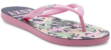 Roxy Mädchen Viva Stamp Sandale, Crazy Pink Blue Radiance, 36 EU