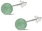 Jade Ohrringe Ohrstecker, 6mm hellgrüne Jade Ohrringe für Frauen, Sterling Silber Ohrstecker für empfindliche Ohrringe, Jade Schmuck für Frauen, viel Glück Ohrringe