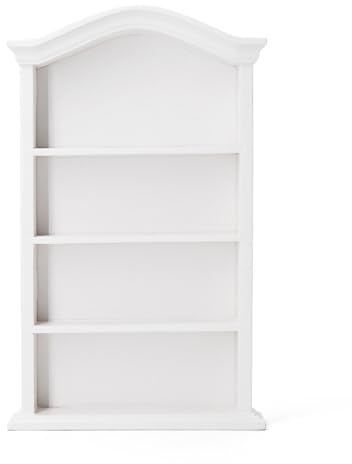 Odoria 1/12 Scale Dolls House Miniature Shelf Mini Bookshelf Bookcase Miniatures Age 15+ Dollhouse Furniture Accessories, White